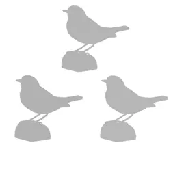 3 piccoli uccelli in legno